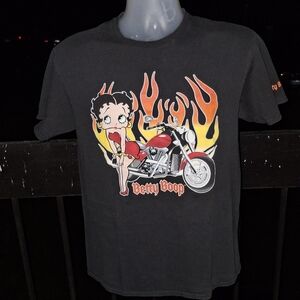 Vintage Betty Boop Motorcycle T Shirt Size Med